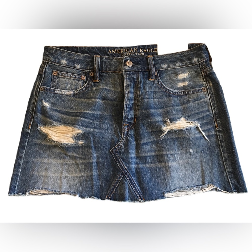 American Eagle Outfitters Denim Hi-Rise Festival Mini Skirt Size 10 NWT